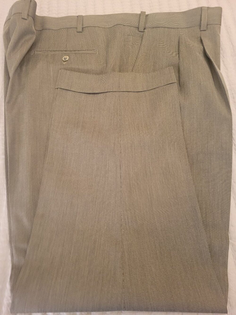 CM Gold Series by Destination XL Black Sharkskin Men’s Dress Slacks 50 x 30 Ex.